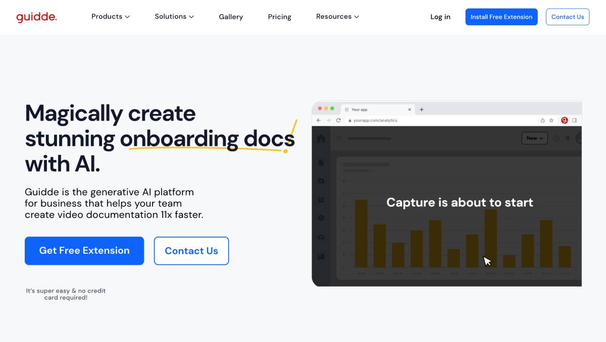Guidde: Best for SOP & Tool Walkthrough Creation