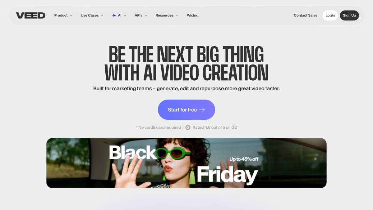 Veed: Best for Polished HR Video Creation